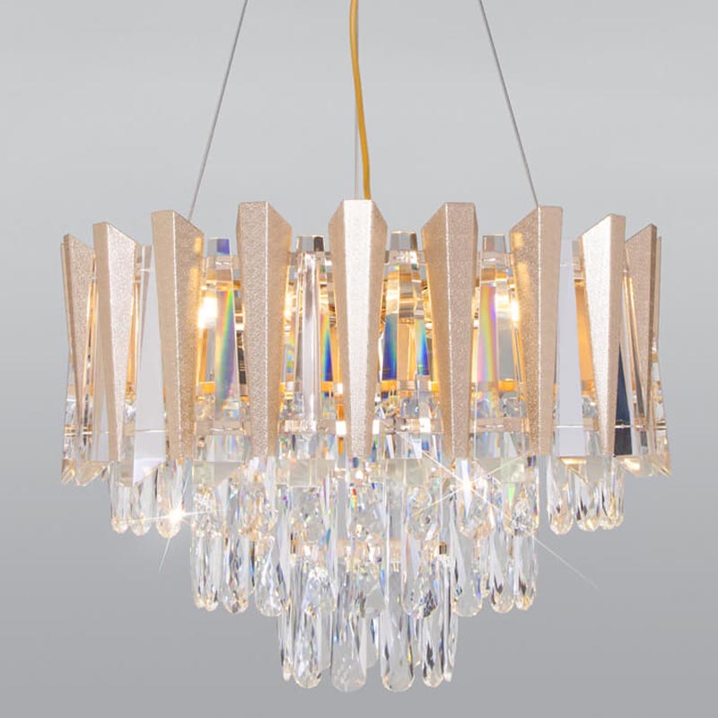 Люстра Crystal Edge Chandelier Прозрачный (Transparent) Золотой Люстра Crystal Edge Chandelier Прозрачный (Transparent) Золотой в Твери | Loft Concept