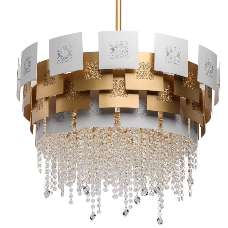 Люстра Engraving Plates White Gold Белый Золотой Люстра Engraving Plates White Gold Белый Золотой в Твери | Loft Concept