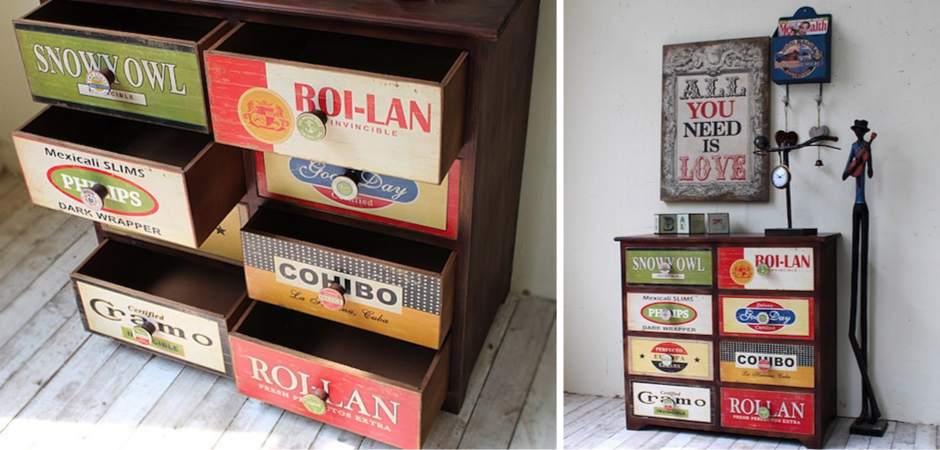 Комод в винтажном стиле с цветными ящиками Hurbor Loft Vintage Комод в винтажном стиле с цветными ящиками Hurbor Loft Vintage - Loft-Concept в Твери