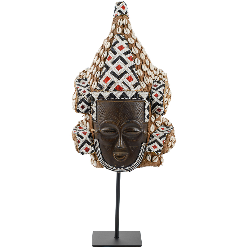 Маска African Mask with Sophisticated headgear Коричневый Мульти Черный Маска African Mask with Sophisticated headgear Коричневый Мульти Черный в Твери | Loft Concept