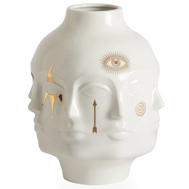 Ваза Jonathan Adler Gilded Dora Maar Large Vase Белый Глянцевое золото Ваза Jonathan Adler Gilded Dora Maar Large Vase Белый Глянцевое золото в Твери | Loft Concept