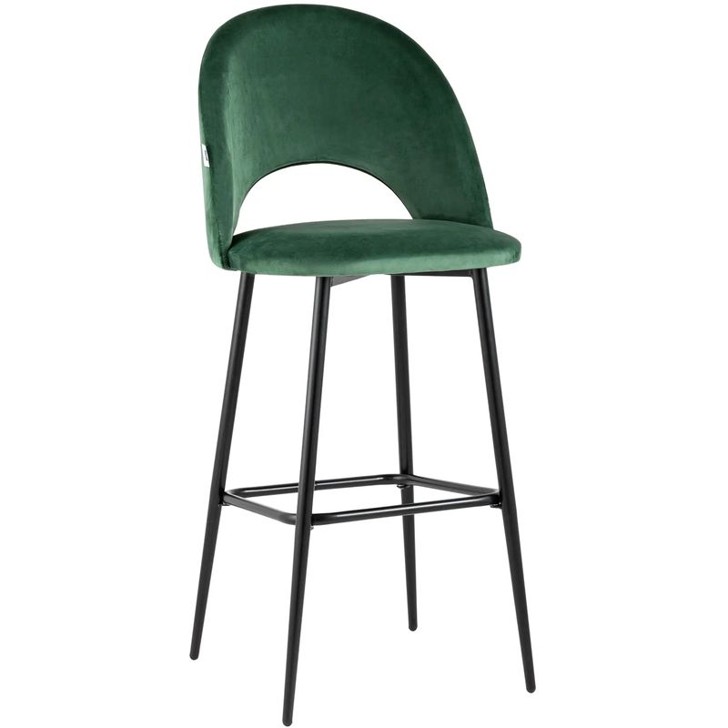 Барный Стул CLIFF Chair Зеленый Велюр Зеленый Черный Барный Стул CLIFF Chair Зеленый Велюр Зеленый Черный в Твери | Loft Concept
