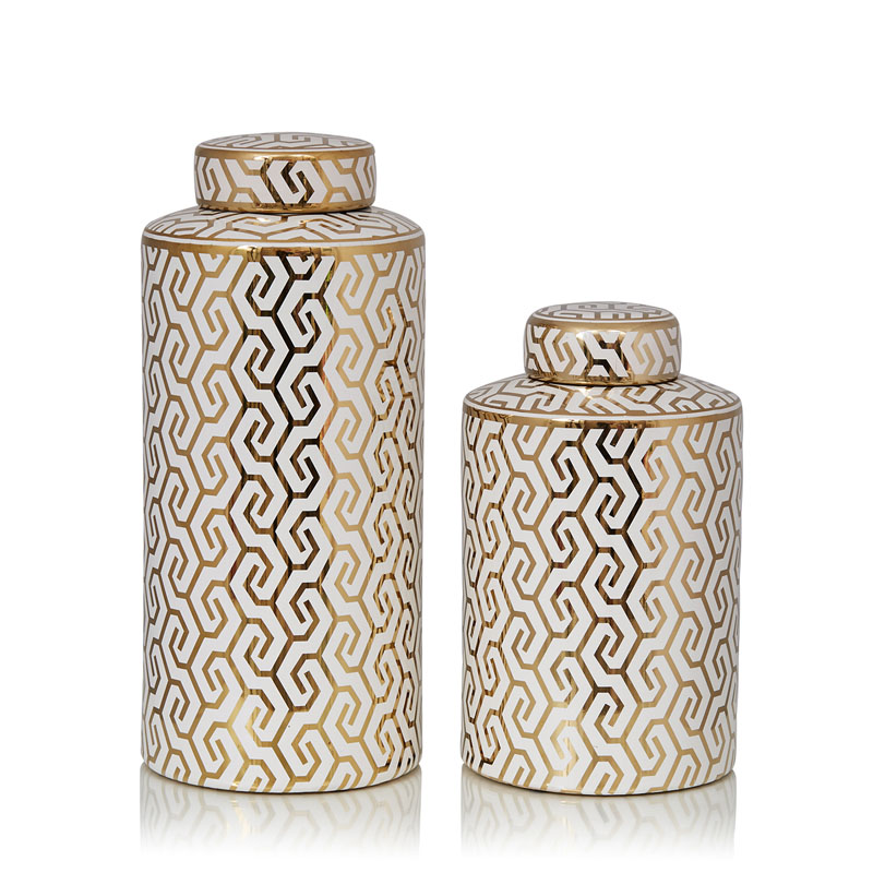 Ваза Vase Geometry white and gold Белый Золотой Ваза Vase Geometry white and gold Белый Золотой в Твери | Loft Concept