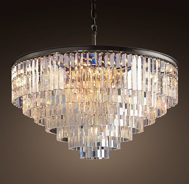 Люстра RH 1920s Odeon Clear Glass Fringe Chandelier - 80, 110 Черный Люстра RH 1920s Odeon Clear Glass Fringe Chandelier - 80, 110 Черный в Твери | Loft Concept