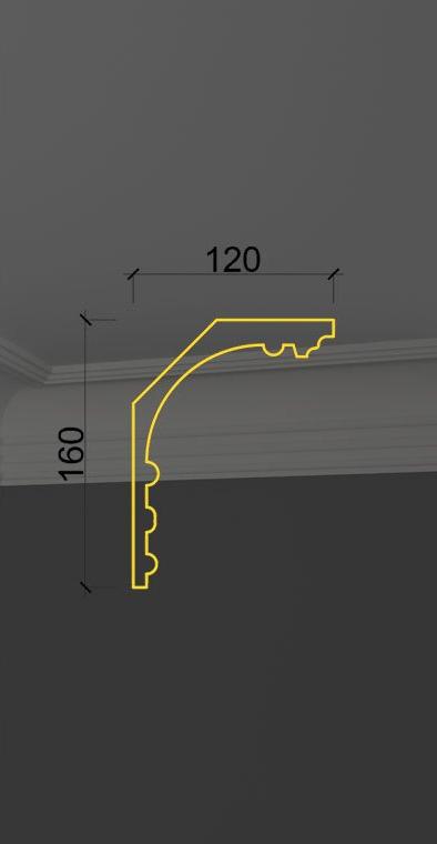 Гладкий карниз KT-32 в Твери