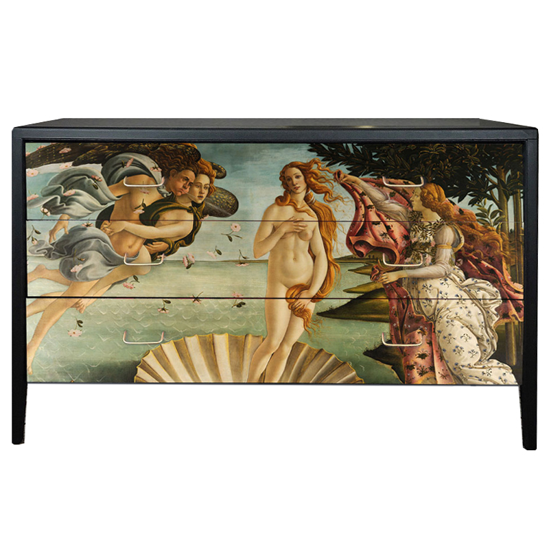 Комод Афродита Chest Of Drawers The Birth Of Venus Черный Бежево-серый Комод Афродита Chest Of Drawers The Birth Of Venus Черный Бежево-серый в Твери | Loft Concept