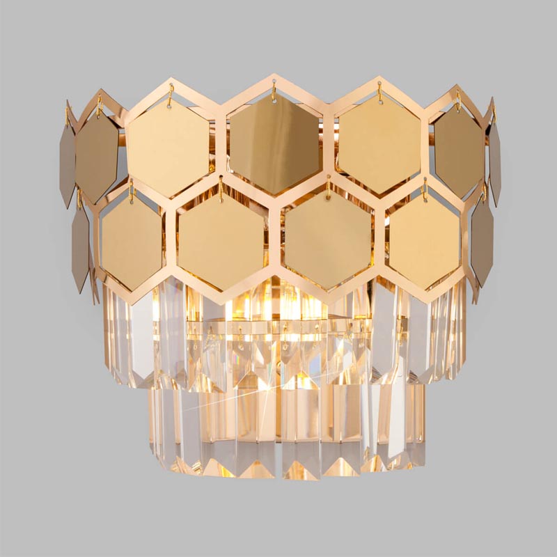 Бра Hanging Hexagon Moira Sconce gold Прозрачный (Transparent) Золотой Бра Hanging Hexagon Moira Sconce gold Прозрачный (Transparent) Золотой в Твери | Loft Concept