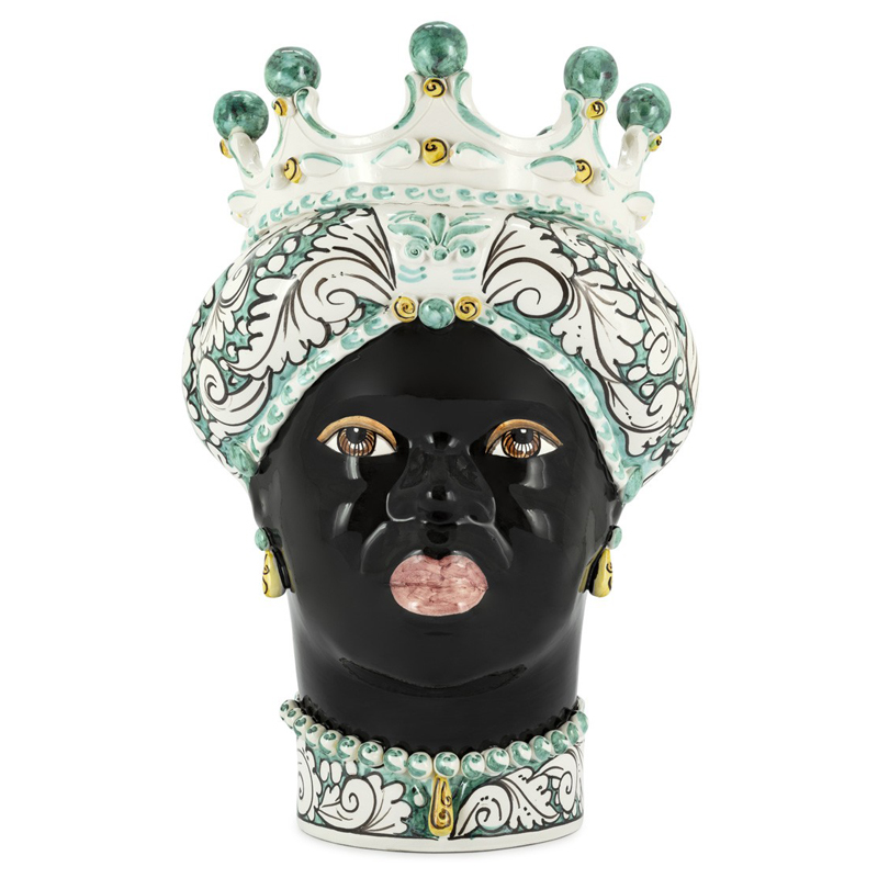 Ваза VASE MORO LADY CROWN turquoise Мульти Ваза VASE MORO LADY CROWN turquoise Мульти в Твери | Loft Concept
