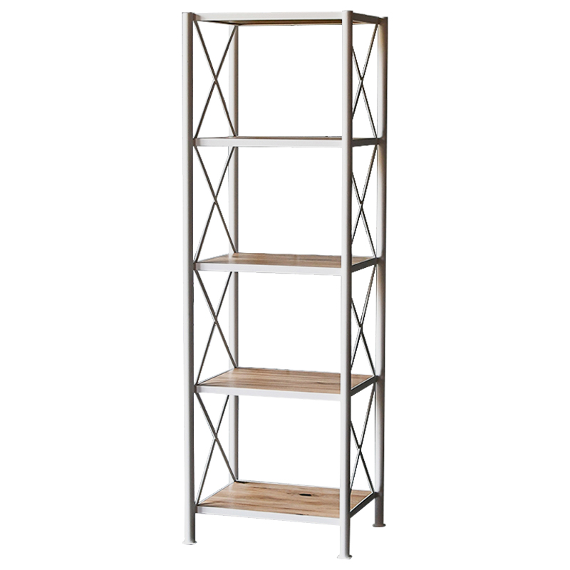 Стеллаж Pheobe White Industrial Metal Rust Rack Белый Древесина Стеллаж Pheobe White Industrial Metal Rust Rack Белый Древесина в Твери | Loft Concept