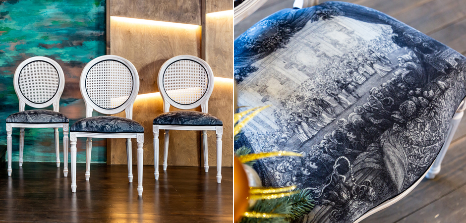 Стул с ротанговой спинкой Palace Gardens Stool - Loft-Concept в Твери