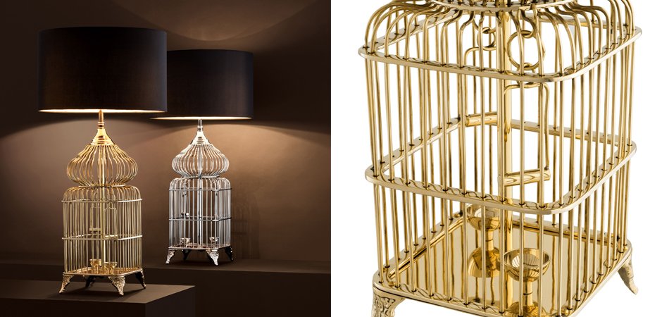 Настольная лампа Eichholtz Table Lamp La Cage Brass - Loft-Concept в Твери
