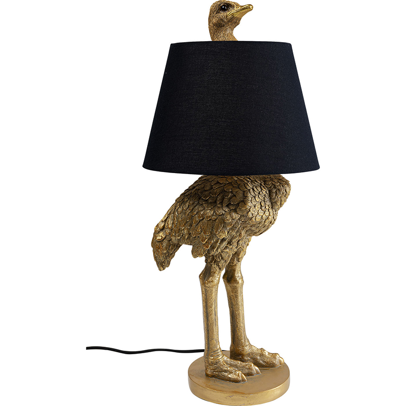 Настольная лампа Golden Ostrich Черный Золотой Настольная лампа Golden Ostrich Черный Золотой в Твери | Loft Concept
