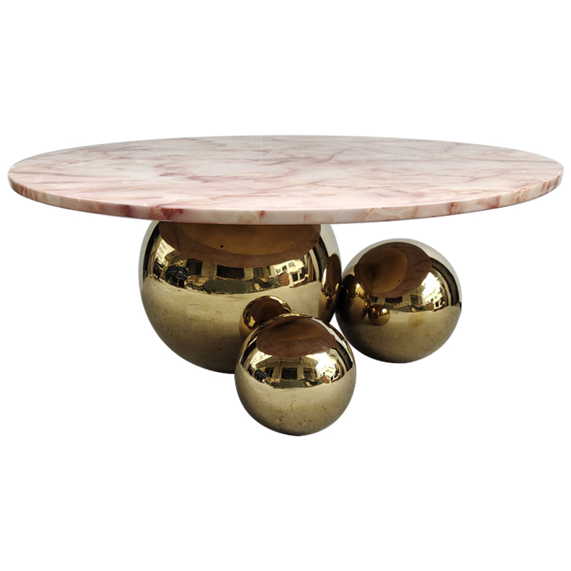 Кофейный стол Ball Metal Gold Coffee Table Золотой Дымчатая Роза Кофейный стол Ball Metal Gold Coffee Table Золотой Дымчатая Роза в Твери | Loft Concept