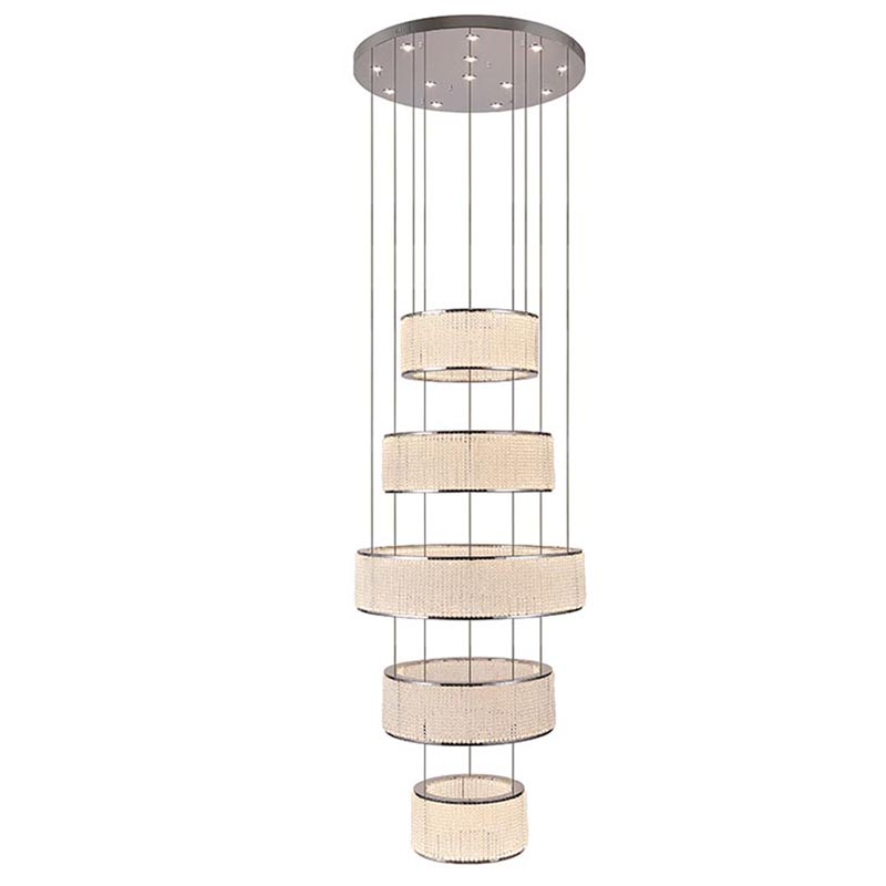 Люстра Crystal Shine Naomi 5 rings Chandelier Хром Прозрачный (Transparent) Люстра Crystal Shine Naomi 5 rings Chandelier Хром Прозрачный (Transparent) в Твери | Loft Concept