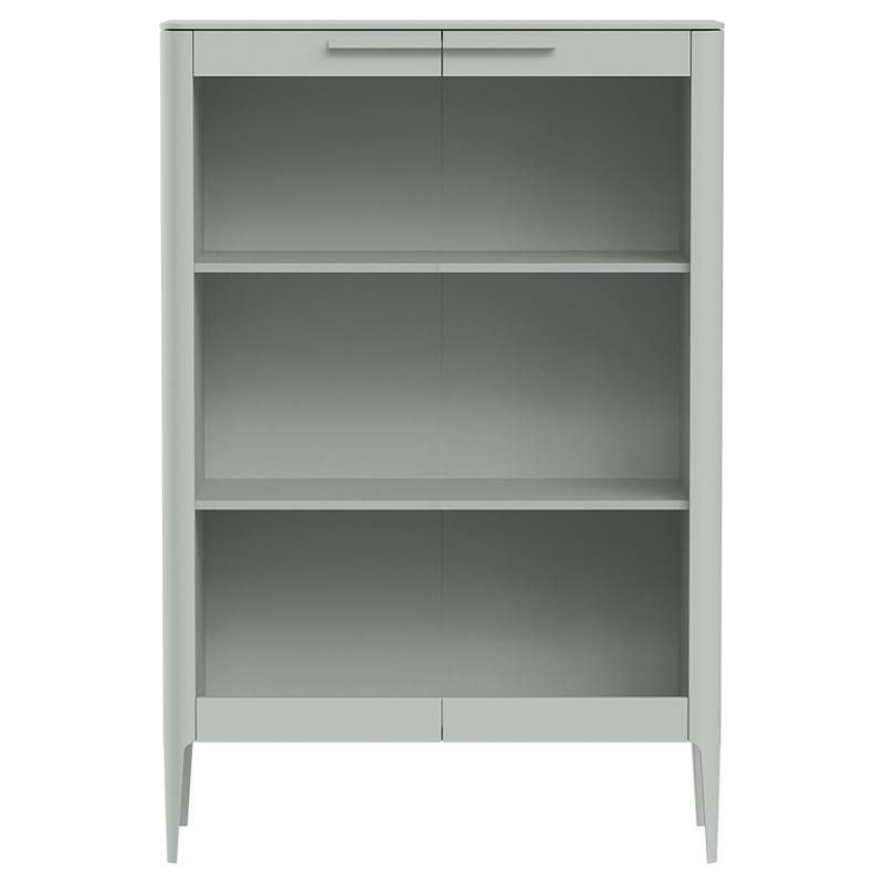 Витрина светло-серая с 2-мя стеклянными дверцами и 3-мя полками Type  Светло-серый в Твери | Loft Concept 