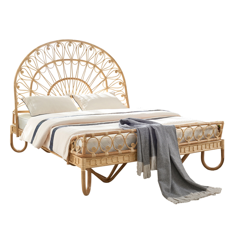 Кровать Boho Wicker Bed Древесина Кровать Boho Wicker Bed Древесина в Твери | Loft Concept