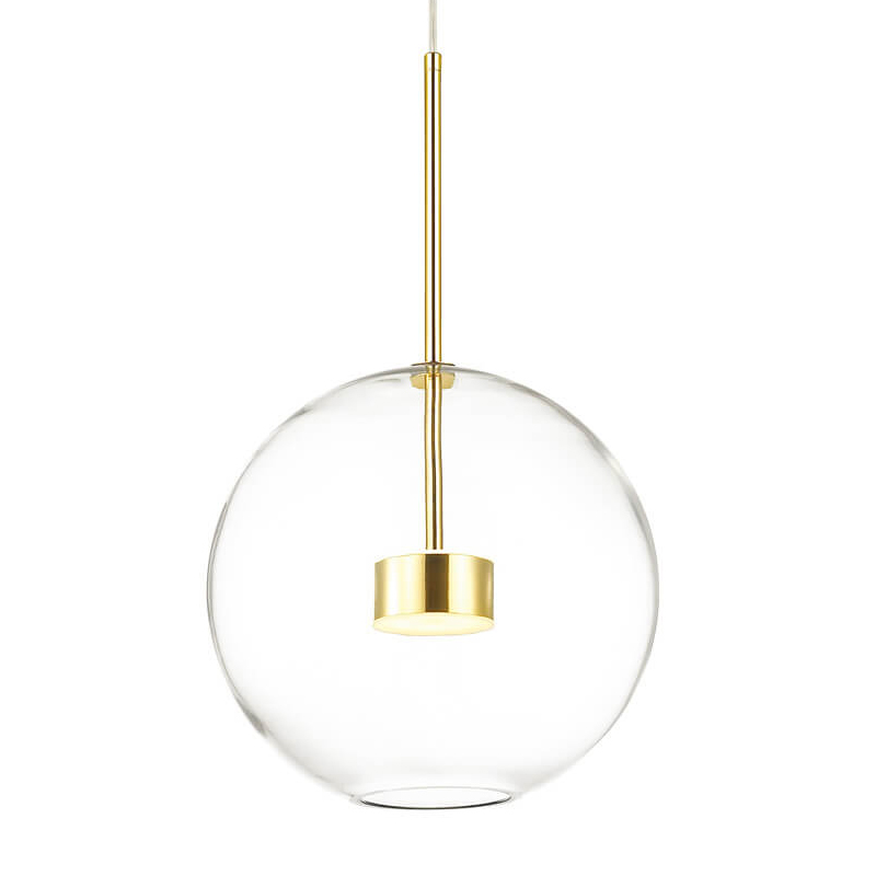 Подвесной светильник Transparent Bubble Pendant Gold One Глянцевое золото Прозрачный в Твери | Loft Concept 