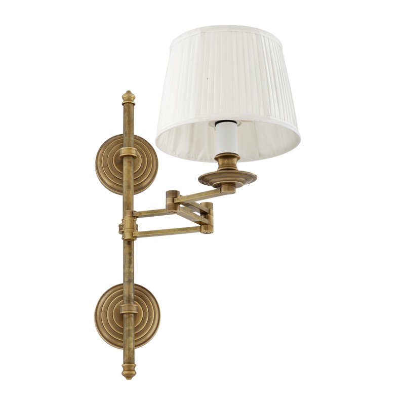 Бра Wall Lamp Favonius Brass Латунь Белый Бра Wall Lamp Favonius Brass Латунь Белый в Твери | Loft Concept