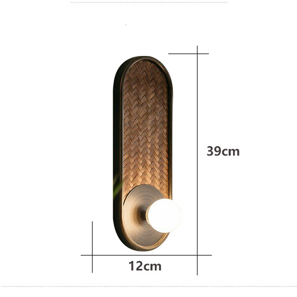 Бра с декором из плетеного бамбука Wicker Oval Lamp Бра с декором из плетеного бамбука Wicker Oval Lamp в Твери