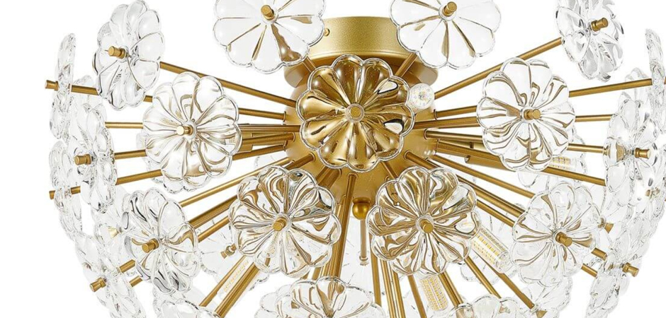 Потолочный Светильник Glass Flowers Sputnik Ceiling Потолочный Светильник Glass Flowers Sputnik Ceiling - Loft-Concept в Твери
