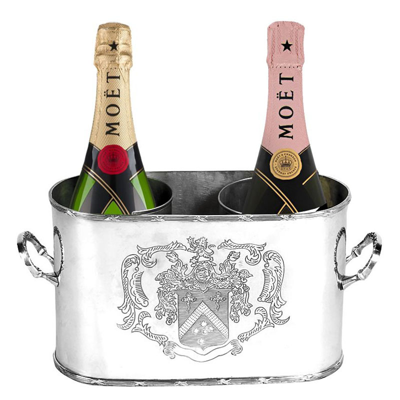 Ведерко для шампанского Eichholtz WINE COOLER MAGGIA DOUBLE Никель Ведерко для шампанского Eichholtz WINE COOLER MAGGIA DOUBLE Никель в Твери | Loft Concept