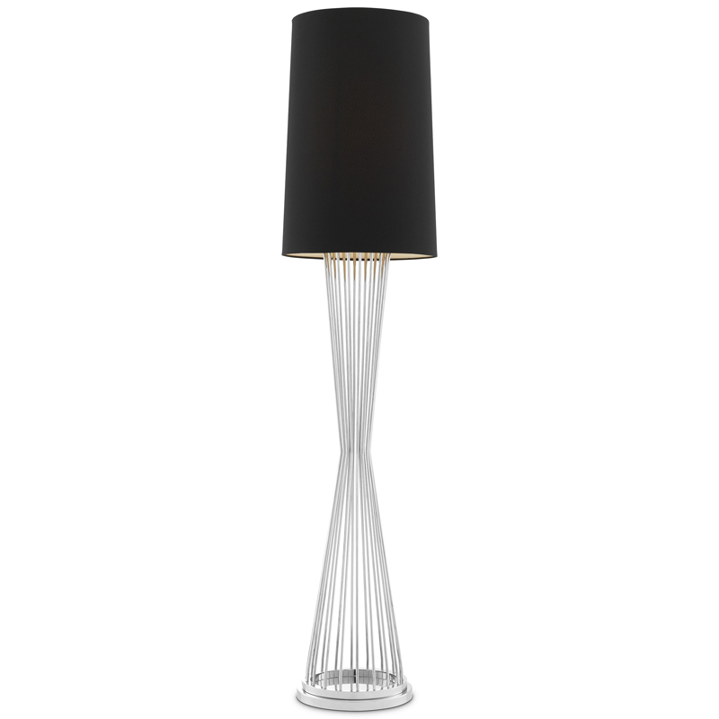 Торшер Eichholtz Floor Lamp Holmes Nickel Никель Черный Торшер Eichholtz Floor Lamp Holmes Nickel Никель Черный в Твери | Loft Concept