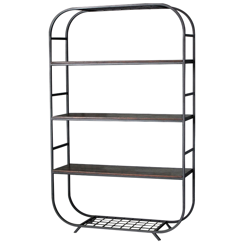 Стеллаж Martine Industrial Metal Rust Rack Черный Коричневый Стеллаж Martine Industrial Metal Rust Rack Черный Коричневый в Твери | Loft Concept