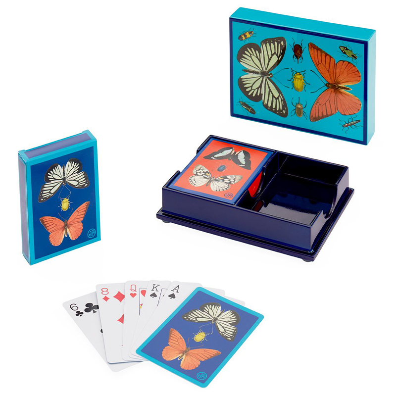 Игральные карты BOTANIST LACQUER CARD SET Jonathan Adler Синий Голубой Мульти Игральные карты BOTANIST LACQUER CARD SET Jonathan Adler Синий Голубой Мульти в Твери | Loft Concept