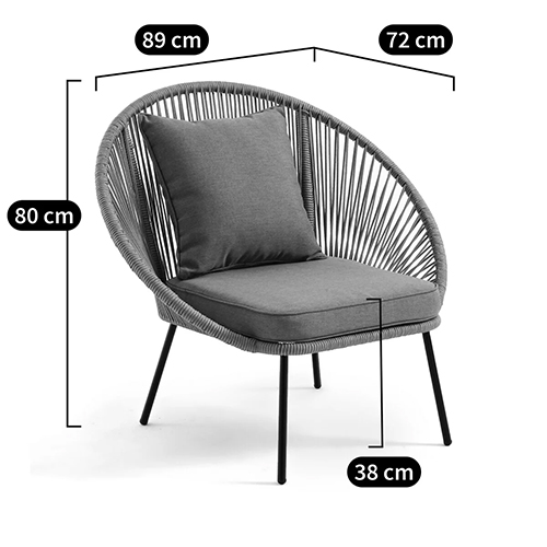 Садовое кресло Аcapulco Grey Chair в Твери