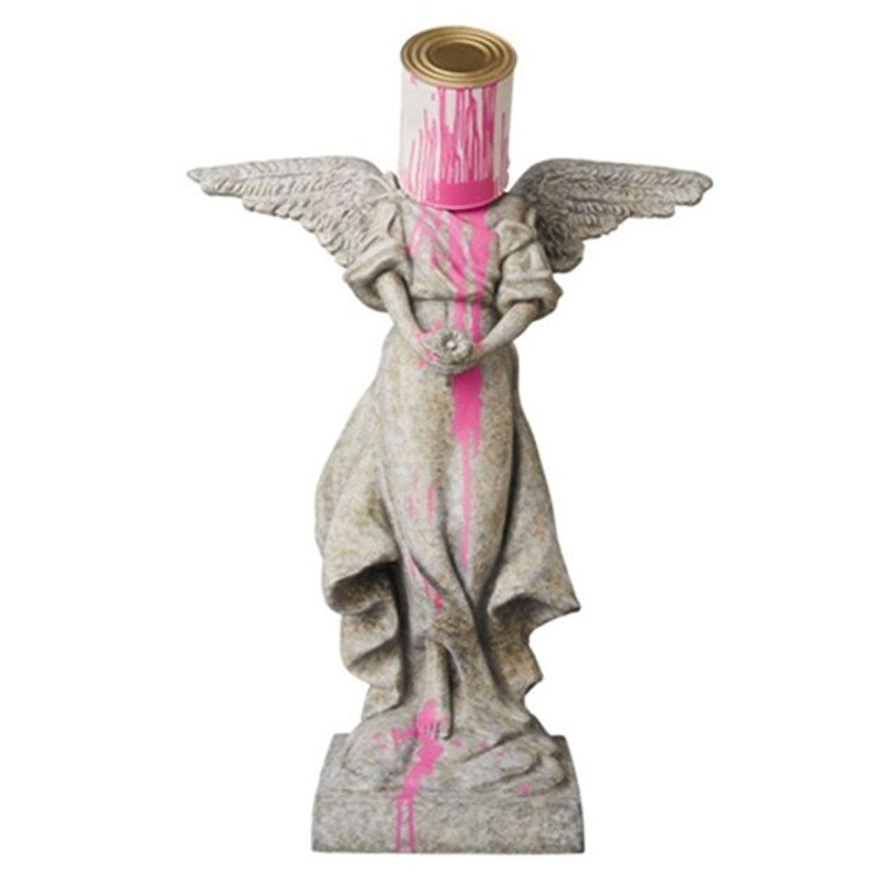 Статуэтка Banksy Rosa Engel Statue Серый Розовый Статуэтка Banksy Rosa Engel Statue Серый Розовый в Твери | Loft Concept