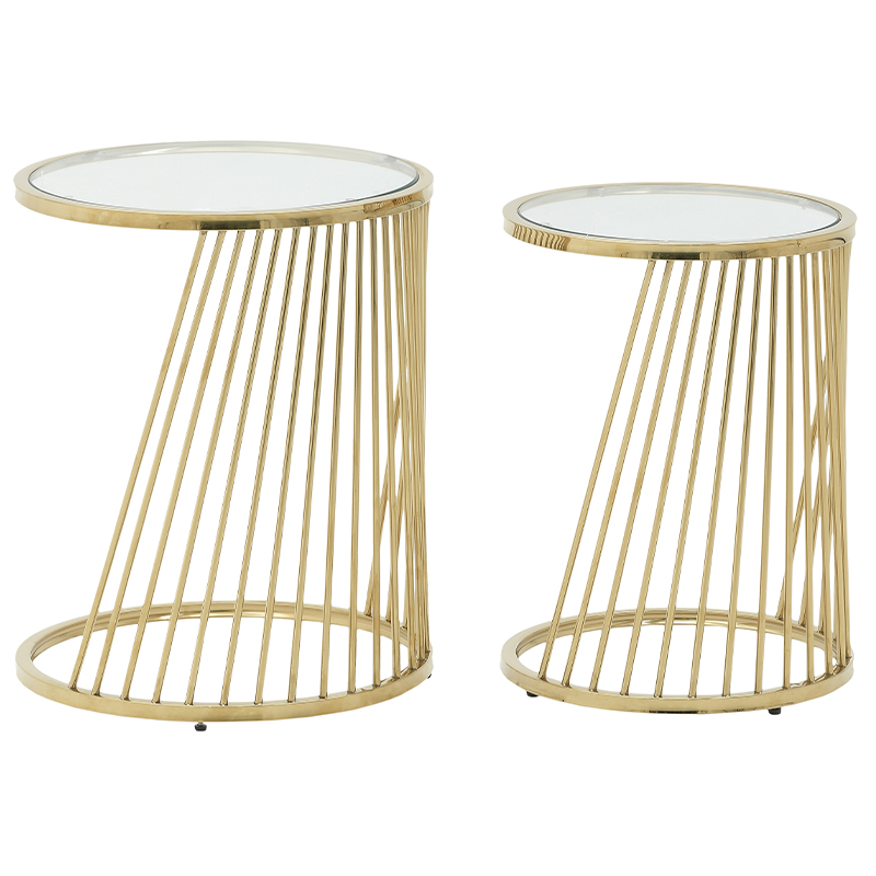 Комплект приставных столов Gwion Side Tables Золотой Комплект приставных столов Gwion Side Tables Золотой в Твери | Loft Concept