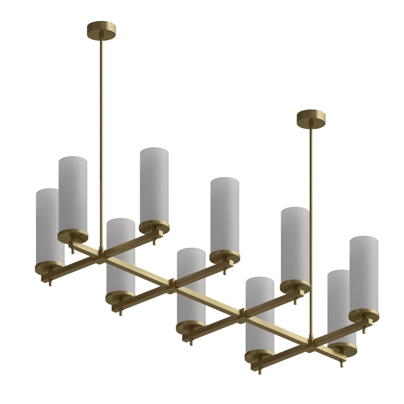 Люстра Дизайнерская Candle Holder Латунь Белый Люстра Дизайнерская Candle Holder Латунь Белый в Твери | Loft Concept