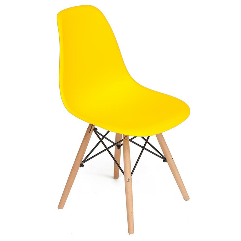 Стул DSW yellow Желтый Древесина в Твери | Loft Concept 