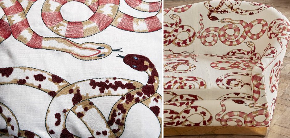 Диван KELLY SOFA Venimeuses Snake Embroidery Диван KELLY SOFA Venimeuses Snake Embroidery - Loft-Concept в Твери