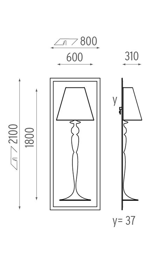 Настенный Светильник Flos Abajourd Hui Large Lampada da parete в Твери