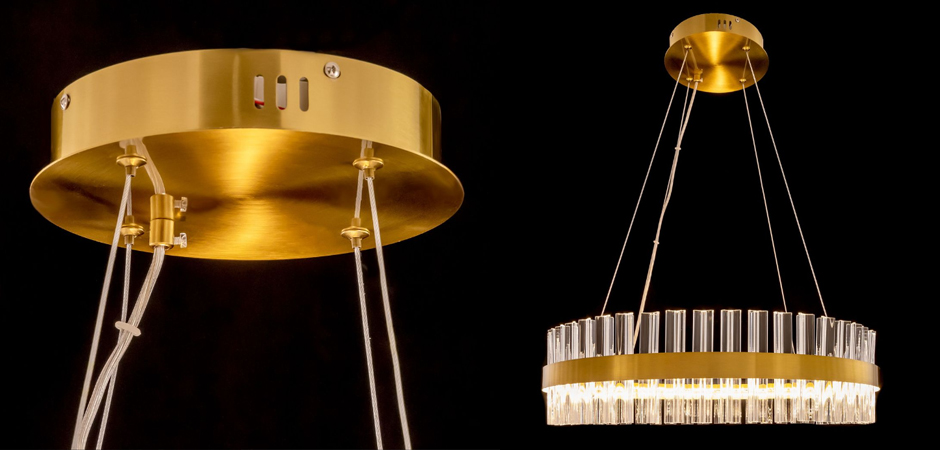 Круглая Люстра Кольцо Хрусталь диаметр 60 см RING Saturno Not Baroncelli Brass Круглая Люстра Кольцо Хрусталь диаметр 60 см RING Saturno Not Baroncelli Brass - Loft-Concept в Твери