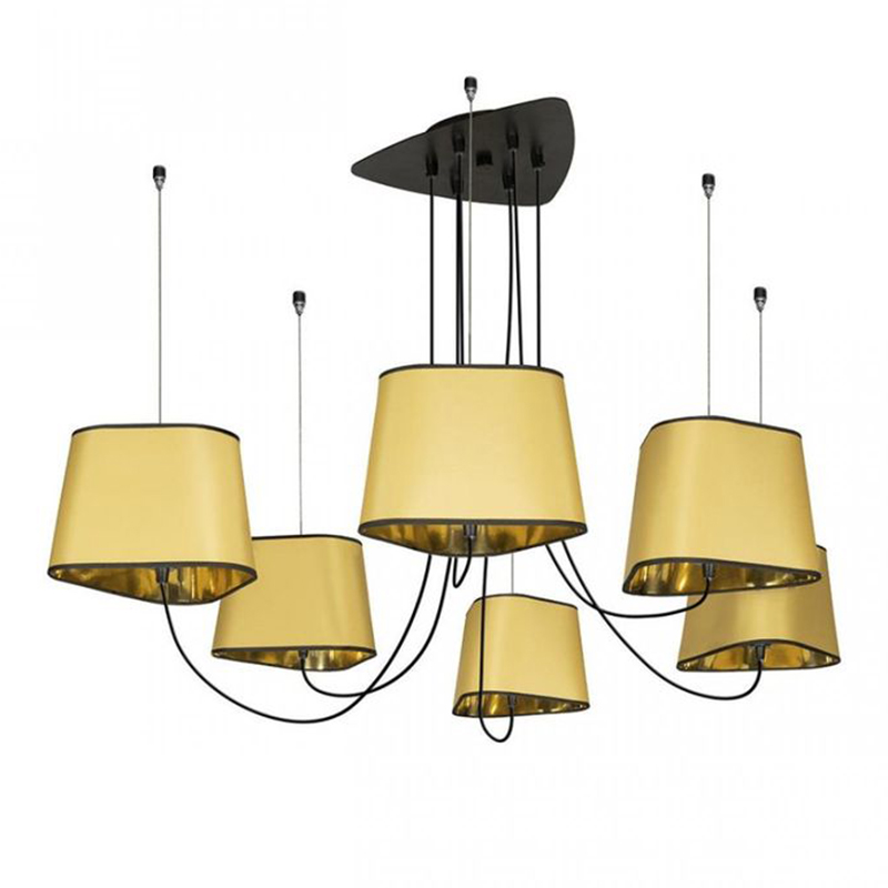 Люстра Designheure Lighting Gold 6 плафонов Золотой Черный Люстра Designheure Lighting Gold 6 плафонов Золотой Черный в Твери | Loft Concept