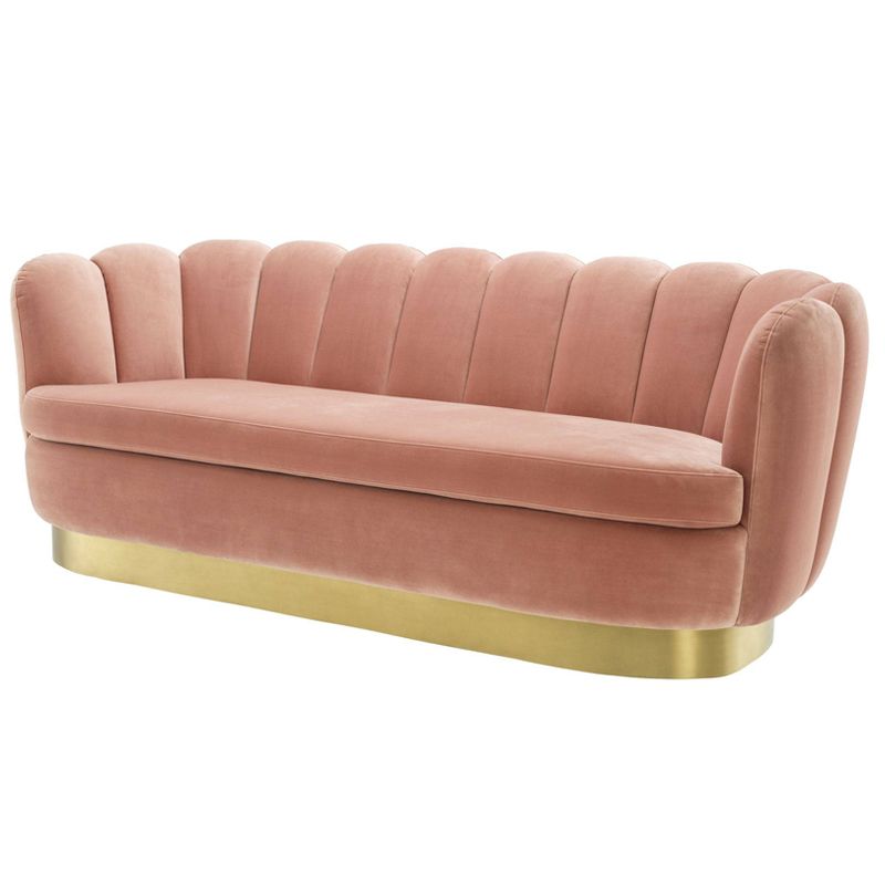 Диван Eichholtz Sofa Mirage nude Розовый пастельный Латунь Диван Eichholtz Sofa Mirage nude Розовый пастельный Латунь в Твери | Loft Concept