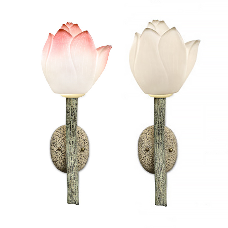 Бра Lotus Flower Sconce Розовый пастельный Белый Античный зеленый Бра Lotus Flower Sconce Розовый пастельный Белый Античный зеленый в Твери | Loft Concept