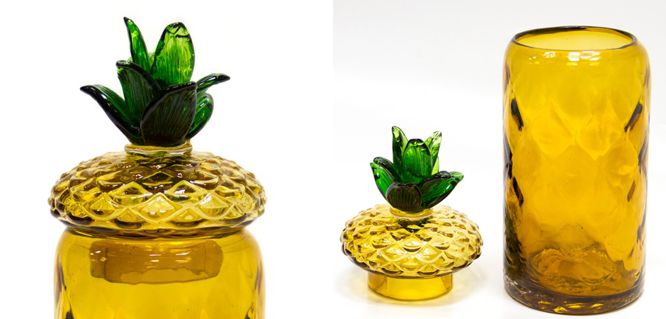 Ваза с крышкой Pineapple Transparent Amber L Ваза с крышкой Pineapple Transparent Amber L - Loft-Concept в Твери