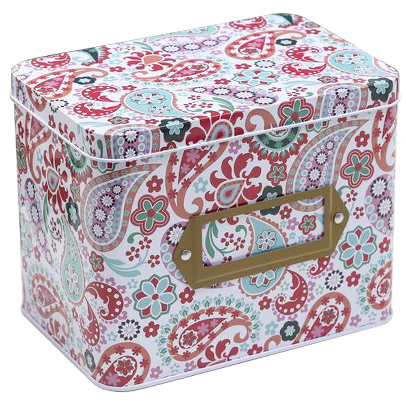 Шкатулка металлическая Paisley Flowers Colorful Metal Tea Box Мульти Шкатулка металлическая Paisley Flowers Colorful Metal Tea Box Мульти в Твери | Loft Concept