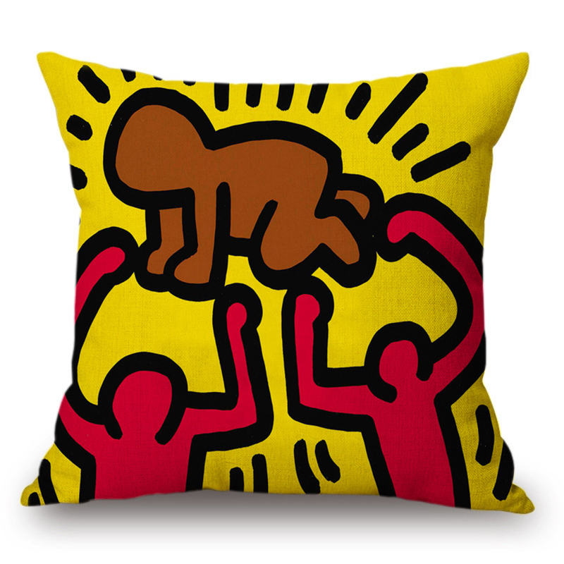 Подушка Keith Haring 5 Мульти Подушка Keith Haring 5 Мульти в Твери | Loft Concept