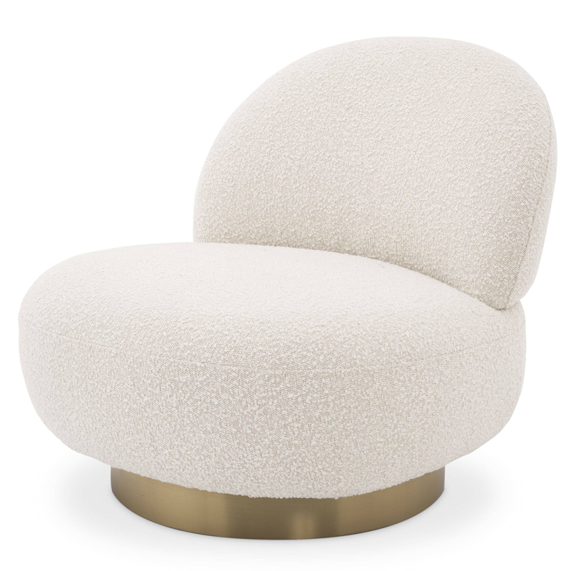 Кресло Eichholtz Swivel Chair Clement Кремовый Латунь Кресло Eichholtz Swivel Chair Clement Кремовый Латунь в Твери | Loft Concept