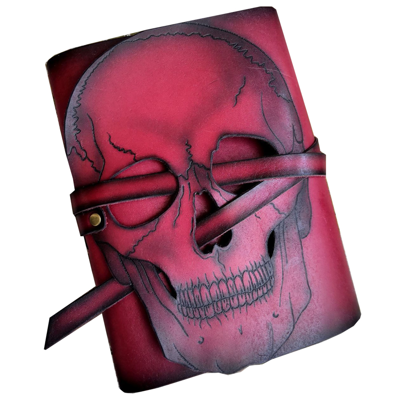 Кожаный Блокнот Красный Череп Grimoire Red Skull Красный Кожаный Блокнот Красный Череп Grimoire Red Skull Красный в Твери | Loft Concept
