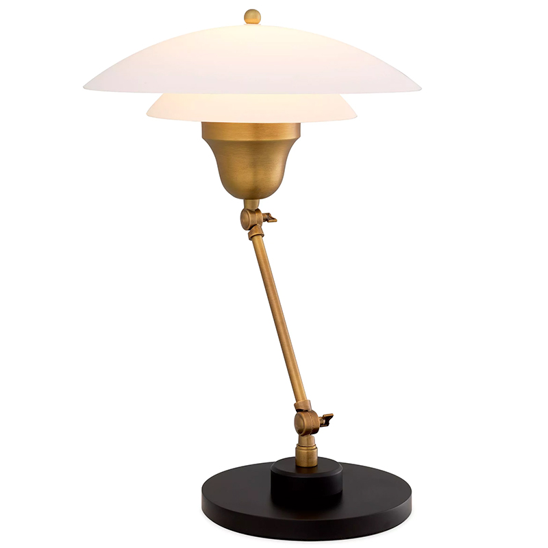 Настольная лампа Eichholtz Table Lamp Novento Латунь Белый Настольная лампа Eichholtz Table Lamp Novento Латунь Белый в Твери | Loft Concept