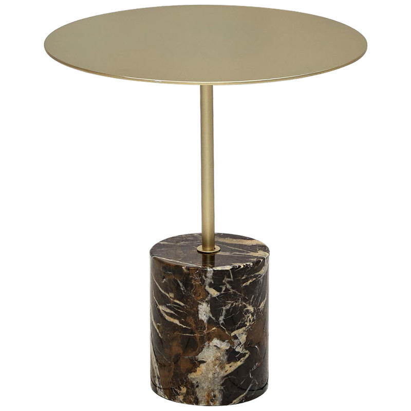 Приставной стол Thabi Dark Brown Side Table Золотой Коричневый Бежевый Приставной стол Thabi Dark Brown Side Table Золотой Коричневый Бежевый в Твери | Loft Concept