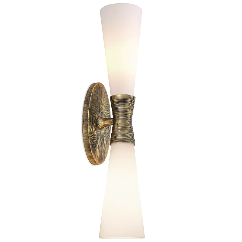 Бра Eichholtz Wall Lamp Nolita Double Латунь Белый Бра Eichholtz Wall Lamp Nolita Double Латунь Белый в Твери | Loft Concept