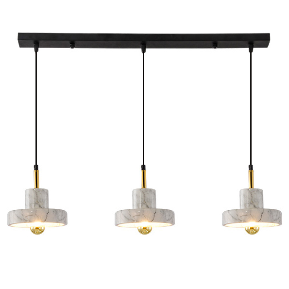 Люстра Tom Dixon Stone Pendant White 3 Белый Золотой Люстра Tom Dixon Stone Pendant White 3 Белый Золотой в Твери | Loft Concept