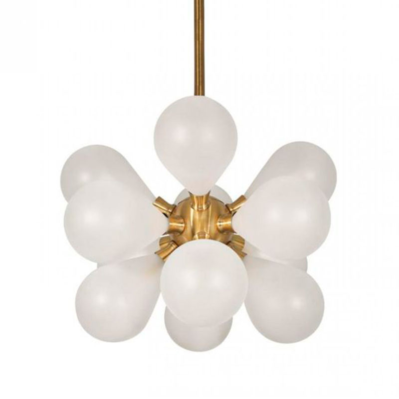 Люстра Simonet Chandelier White 50 см Белый Золотой Люстра Simonet Chandelier White 50 см Белый Золотой в Твери | Loft Concept