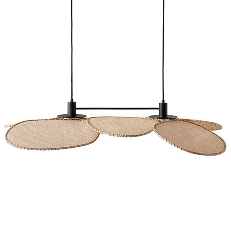 Подвесной светильник Takibi Two Lamp Pendant Древесина Черный Бежевый Подвесной светильник Takibi Two Lamp Pendant Древесина Черный Бежевый в Твери | Loft Concept